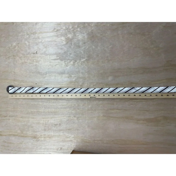 Vintage Lauren Ralph Lauren Fabric Belt with Silver Buckles 34” Blue & White - Picture 3 of 6